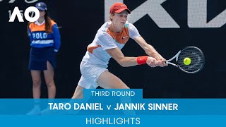 Taro Daniel v Jannik Sinner Highlights 3R  Australian Open 2022 [upl. by Bourn]