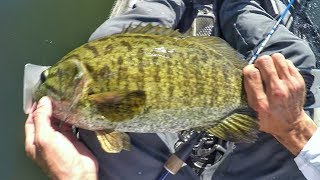 6 over 20quot Epic Day Of Kayak Fishing Smallmouth On Beds [upl. by Alyac]