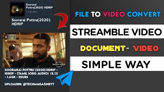 How to Convert Telegram Video into Streamable VideoMedia file to Streamble Video TechMagazine [upl. by Narf774]