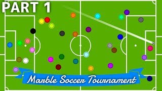 Marble Soccer Tournament 32 colors  Part 1 Groups  Bouncy Marble [upl. by Aloeda]