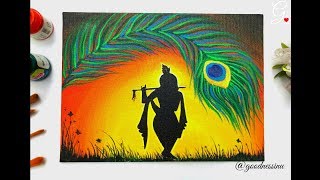 Janmashtami Special Krishna Painting Step by Step for Beginners [upl. by Anirhtak]