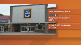 Aldi raises starting pay for workers [upl. by Refinej]