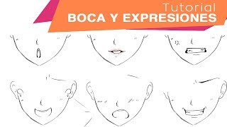 Tutorial ۰•●Como dibujar bocas segun su expresion●•۰ [upl. by Eiralam]