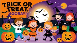 quotTrick or Treat Hoorayquot  Fun Halloween Song for Kids  Sing Along and Dance [upl. by Nerrag]