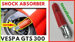 Vespa GTS 300 front shock replacement original or bitubo [upl. by Barbaraanne]