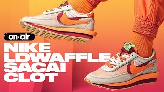 NIKE SACAI e CLOT Juntas  UnboxingReview Nike LDWaffle quotKiss Of Deathquot 1 [upl. by Nosnah]