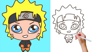 EASY Chibi Naruto Drawing Tutorial for Beginners Step by Step [upl. by Eceinahs]