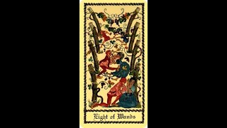 Curso Tarot Medieval Scapini online 8 de bastos Medieval Tarot de Luigi Scapini por Carmel Sastre [upl. by Eikcuhc543]