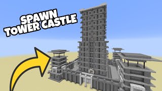 Spawn a Tower Castle using One Command Minecraft [upl. by Ecneitap]