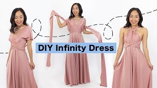 Sewing An Infinity Dress  DIY Bridesmaids Dress EASY [upl. by Costanza]