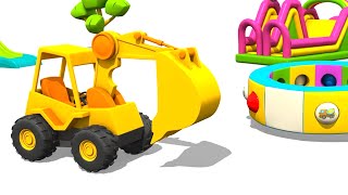 Camiones grandes  Carros para niños  Max la Excavadora [upl. by Enirolf709]