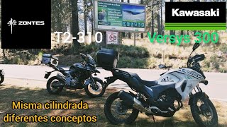 Zontes T2 310 vs Kawasaki Versys 300 [upl. by Calan]