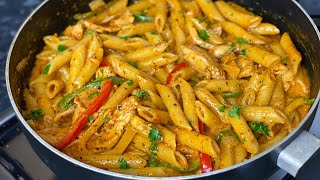 Best Chicken Fajita Pasta With only a few simple ingredients it’s Extremely easy and delicious [upl. by Klaus830]