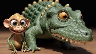 The Monkey and the Crocodile’s Secret  Kids story [upl. by Claude411]