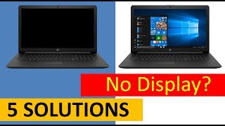 5 SOLUTIONS  laptop on but no display hp  hp laptop elitebook black screen fix [upl. by Secnarfyram]