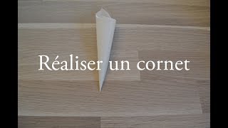 FAIRE UN CORNET  CAP PATISSIER [upl. by Yuk]