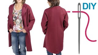 Jacke nähen für Anfänger – DIY Mantel quotNoraquot [upl. by Uyr457]