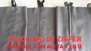 TRES MANERAS DE COLOCAR CREMALLERA O ZIPPER A UNA FALDA [upl. by Ravert]