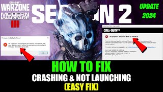 WARZONE amp MODERN WARFARE 3 FIX CRASHING IN PCFix Warzone amp Modern Warfare 3 CrashingampNot Launching [upl. by Notsreik]