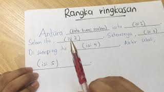 CARA MENULIS RINGKASAN BAHASA MELAYU TING 1 TING 3 [upl. by Fe]