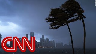 Miami skyline slammed by 100 mph winds [upl. by Eylatan]