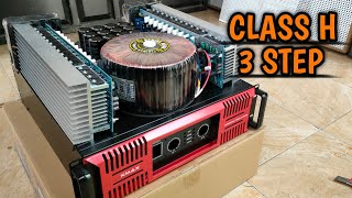 Perakitan amplifier class H 3 step daya tinggi dengan travo Toroidal  nandaaudio powerrakitan [upl. by Lathan410]