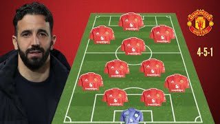 MANCHESTER UNITED PREDICTED LINEUP UNDER RUBEN AMORIM 🔥 ✅ MAN UNITED NEW MANAGER ✅ [upl. by Mears]