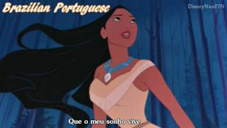 Pocahontas  Just Around The Riverbend  One Line Multilanguage HD [upl. by Harbison]