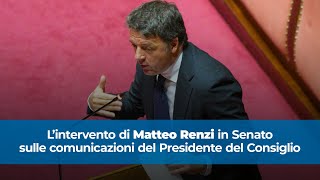 Lintervento di Matteo Renzi in Senato sulle dichiarazioni del Presidente del Consiglio  9122020 [upl. by Toft281]