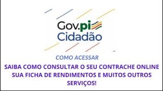 COMO ACESSAR O GOVPI CONTRACHEQUE [upl. by Enak]