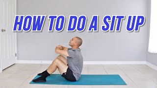 HOW TO DO A SIT UP  SIT UPS FOR BEGINNERS [upl. by Katie]