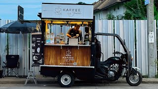 Cafe Vlog Mini Coffee Shop Mobile Coffee Bar Kopi Small Business Idea Barista Workflow Relaxing Mood [upl. by Adoh]