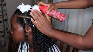 Box Braids Using Shine n Jam Magic Fingers Setting Mousse [upl. by Beard]