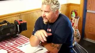 Guy Fieri at Pattis Pierogis in Fall River [upl. by Llatsyrc]