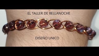 COMO HACER PULSERA TRENZA DE 3 CABOS CON ABALORIOSHOW TO MAKE A 3 STRAND BRAID BRACELET WITH BEADS [upl. by Dolan]