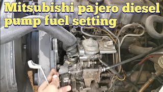 How to mitsubishi pajero diesel pump fuel setting [upl. by Laddy]