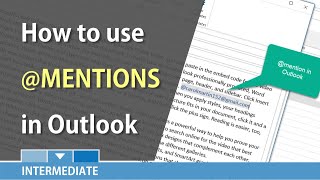 Using Mentions in Outlook by Chris Menard [upl. by Eenerb94]