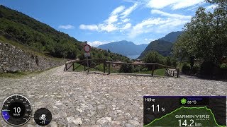 Cycling Video for Indoor Bike Training 75 Minute Alps Italy 4K Ultra HD Garmin Video [upl. by Paske]