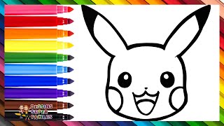 Comment Dessiner Pikachu ⚡ Dessiner et Colorier Pikachu de POKÉMON ⚡🌈 Dessins Pour les Enfants [upl. by Pretrice]