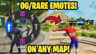 WORKING How to get EVERY EMOTE in Fortnite Creative UPDATED on ANY MAP [upl. by Zola510]