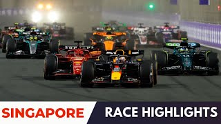 2024 Singapore Grand Prix  Full Race Highlights  Marina Bay Street Circuit Singaporegp  F124 [upl. by Aziar]