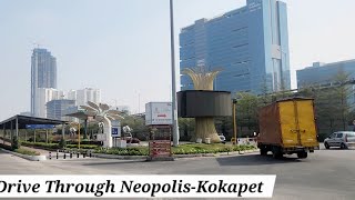 4K Drive Through Neopolis  Kokapet  Future Hyderabad  Telangana [upl. by Inahpets]