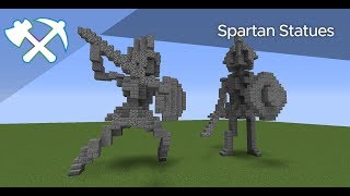 2 Spartan Statue Builds  Minecraft Tutorial [upl. by Kato]