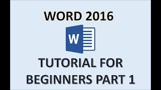 Word 2016  Tutorial for Beginners  How To Use Microsoft Office 365  MS Document MOS Exam Playlist [upl. by Norrie]