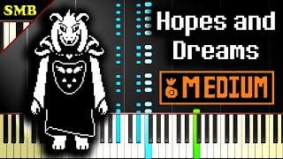 UNDERTALE  HOPES AND DREAMS  Piano Tutorial [upl. by Neerod]