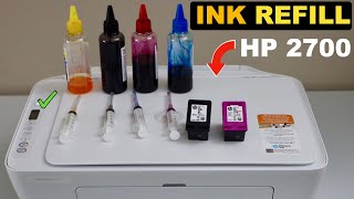 HP DeskJet 2700 Ink Refill  How To Refill Black amp Colour Ink Cartridges For printing [upl. by Nuawaj]