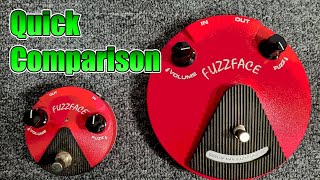 Quick Comparison Germanium Fuzz Face and Mini Germanium Fuzz Face [upl. by Nimrac778]