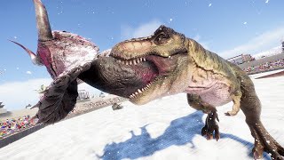 TYRANNOSAURUS REX vs TRICERATOPS PENTACERATOPS NASUTOCERATOPS  Jurassic World Evolution 3 [upl. by Amaso]