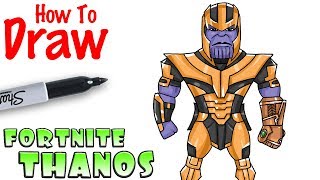 How to Draw Thanos Step by Step Drawing Tutorial [upl. by Caves]