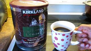 Kirkland Signature 100 Columbian Supremo Coffee review [upl. by Anilah]